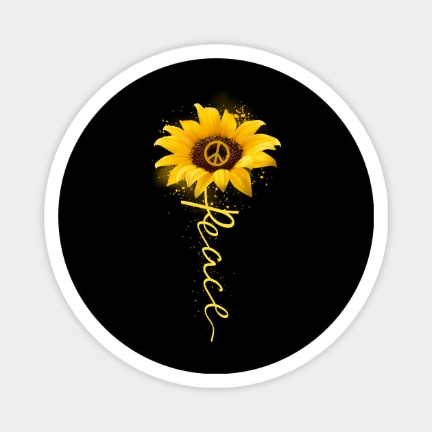 Peace Sunflower Magnet by ROMANSAVINRST